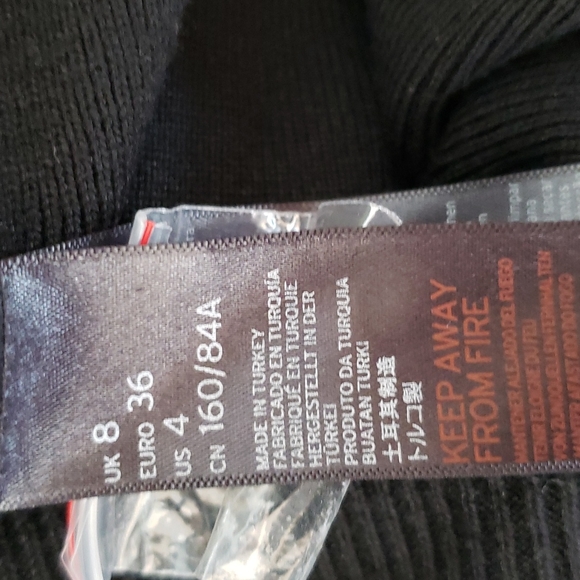 Top shop black one sleeve sweater size 4 - Picture 6 of 6